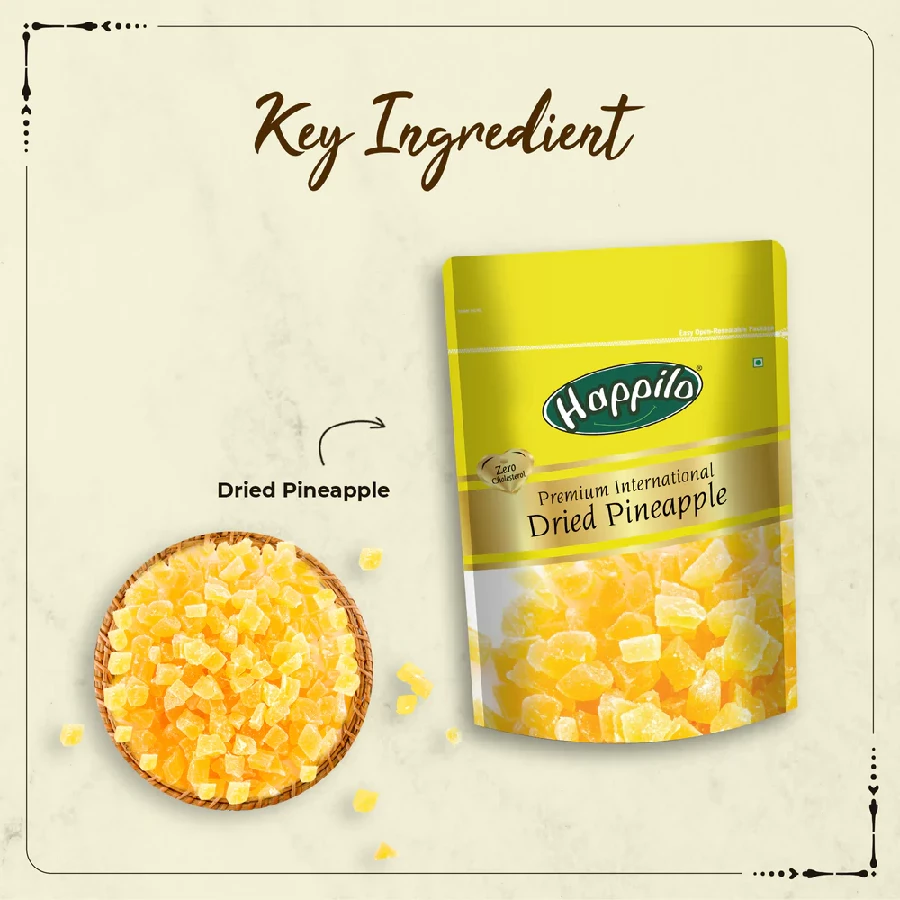 Happilo Premium International Dried Pineapple, 200 g-2.webp